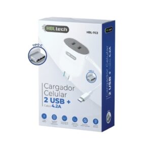 Cargador HBL-TECH 4.2A + cable TC