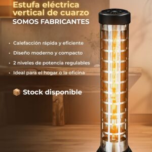 Estufa Cuarzo 2 velas 1200W