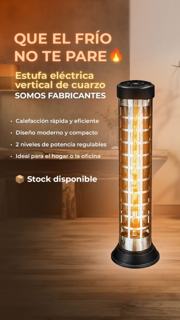 Estufa Cuarzo 2 velas 1200W