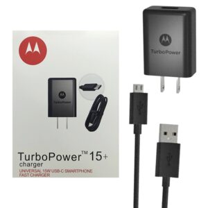 Cargador Motorola 30W + cable V8