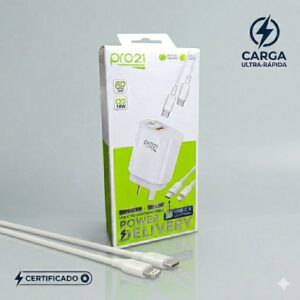 Cargador Pro21 18W PD + cable Iphone