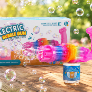 Pistola de burbujas automática con música y luces