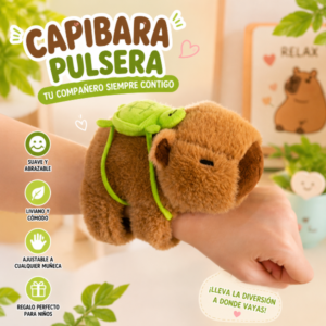 Capibara de peluche versión pulsera