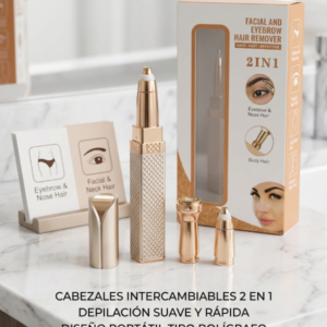 Depiladora facial femenina eléctrica 2 en 1 recargable