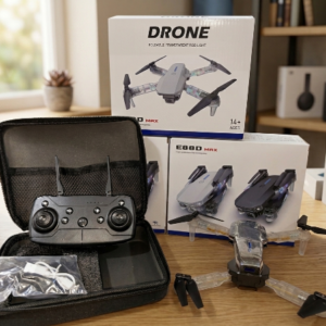Dron con luz y 2 cámaras dual con accesorios incluidos E88D