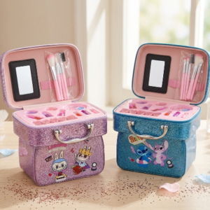 Maletin de maquillaje infantil Stitch y Labubu
