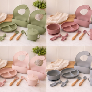 Set de alimentos para bebés de silicona